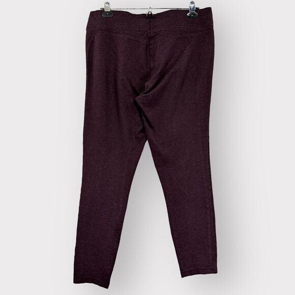 LOFT Outlet Ankle Leggings Women L Purple Pull On Stretch Elastic Waist i36 - Picture 2 of 13